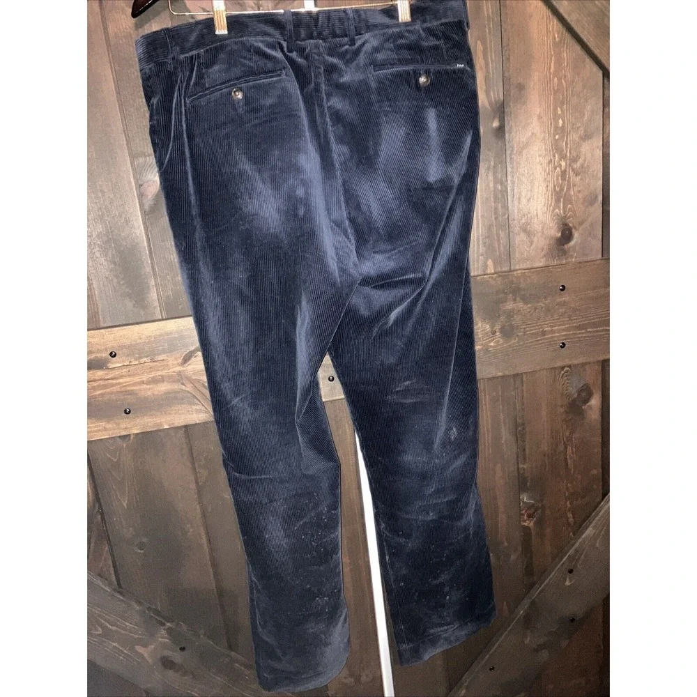 Polo Ralph Lauren Mens Size‎ 36/32 Stretch Classic Fit Corduroy Pants Navy Blue